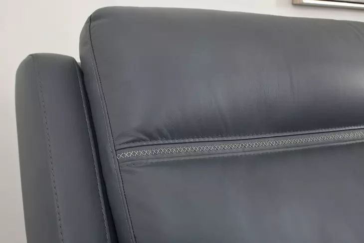 Sawyer Marine Leather 7 Piece Modular Zero Gravity Power Reclining Sectional with Power Lumbar and USB Charging