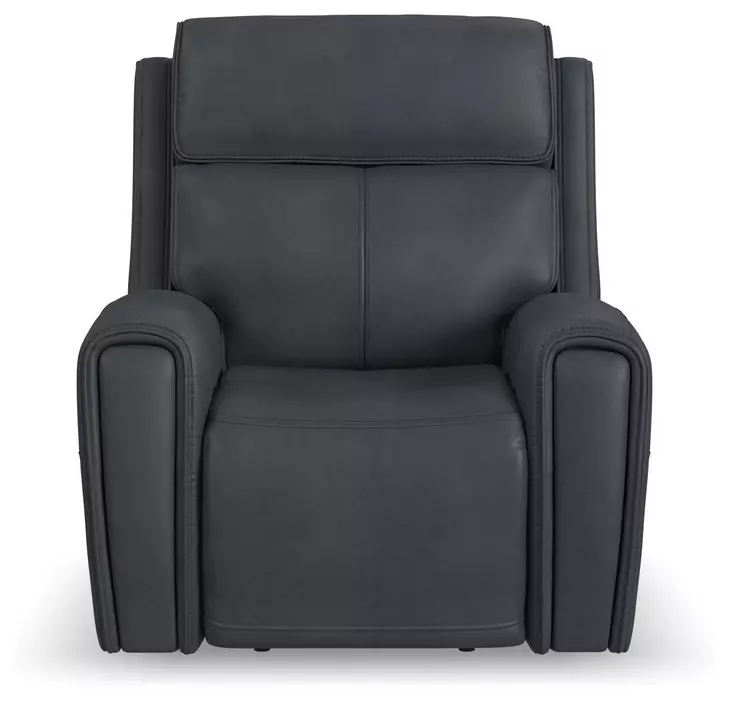 Warren Gray Leather Zero Gravity Power Reclining Living Room Set