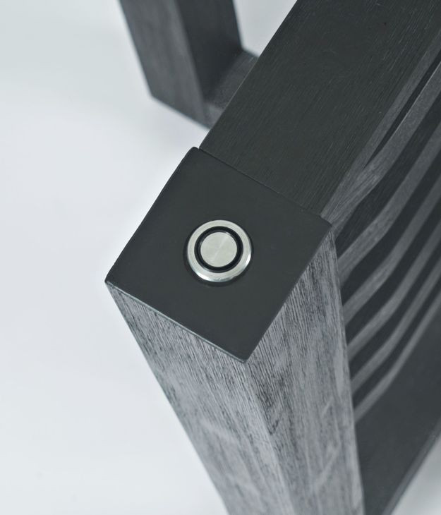 Altamonte Dark Charcoal 48" Round Glass Top Counter Height Dining Table