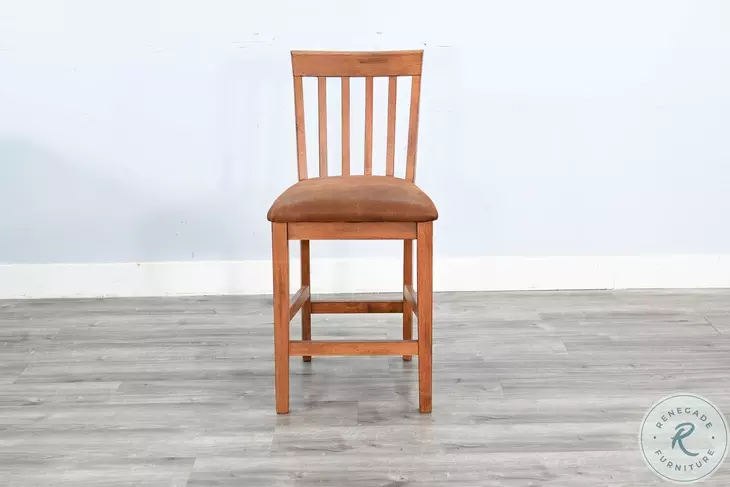 Rustic Refined Rustic Oak Sedona Counter Height Stool Set of 2