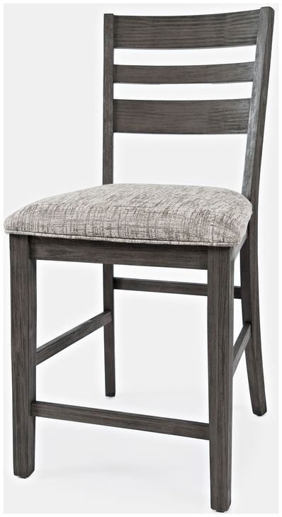 Altamonte Brushed Grey Ladder Back Counter Height Stool Set of 2