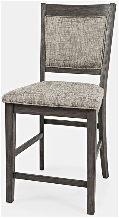 Altamonte Brushed Grey Upholstered Counter Height Stool Set of 2