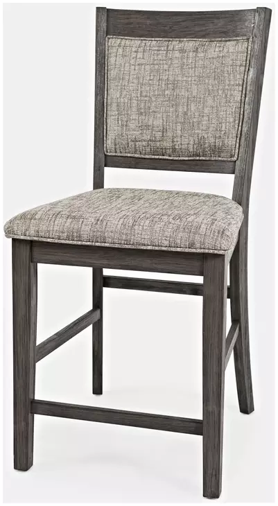 Altamonte Brushed Grey Upholstered Counter Height Stool Set of 2