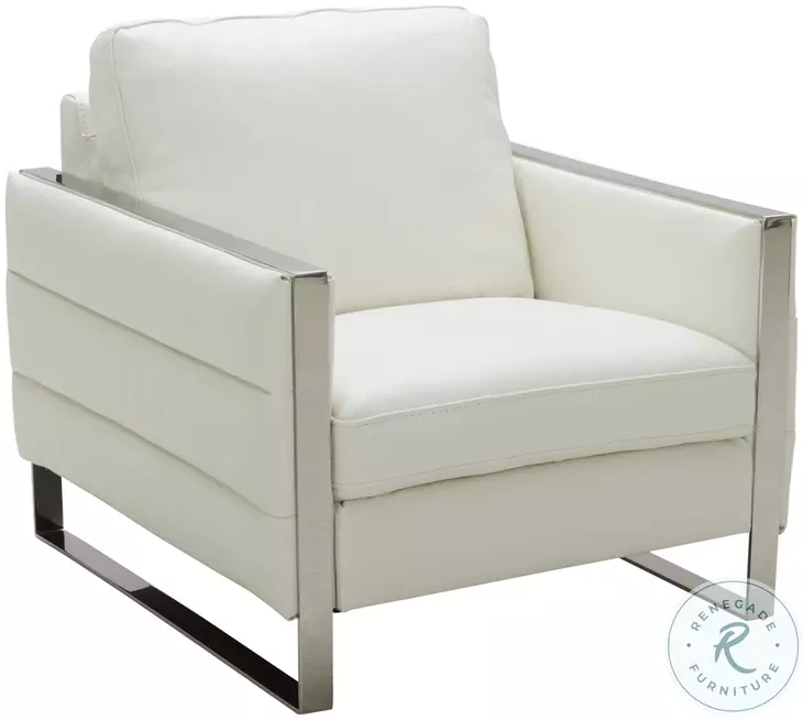 Constantin White Leather Chair