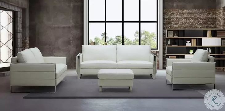 Constantin White Leather Chair