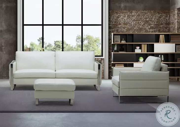 Constantin White Leather Chair