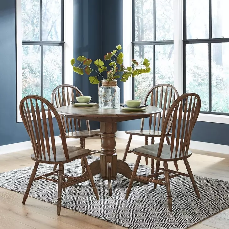 Carolina Crossing Antique Honey 5 Piece Drop Leaf Dining Set
