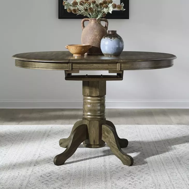 Carolina Crossing Antique Honey 57" Extendable Oval Gathering Table