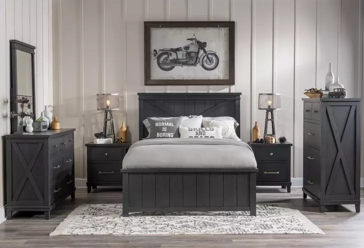 Flatiron Midnight Twin Panel Bed