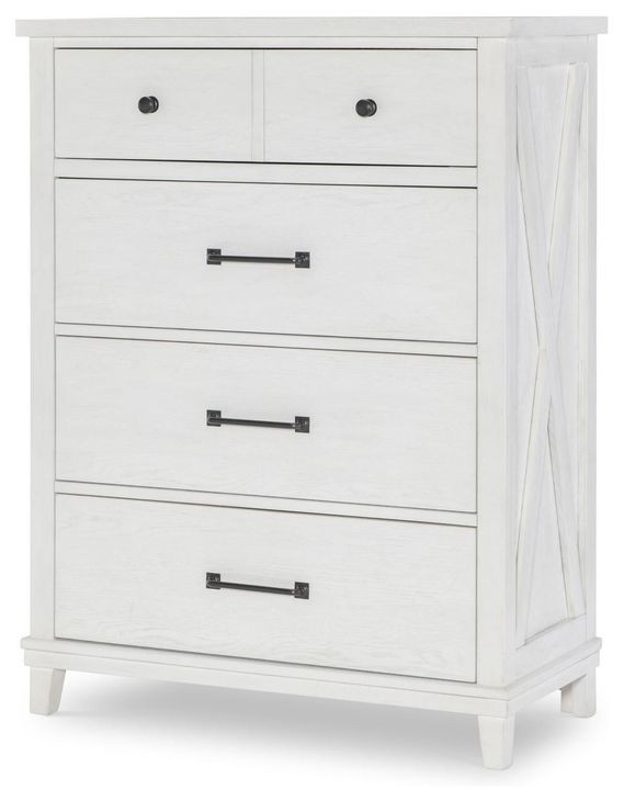 Flatiron Aged White 4 Drawer Chest