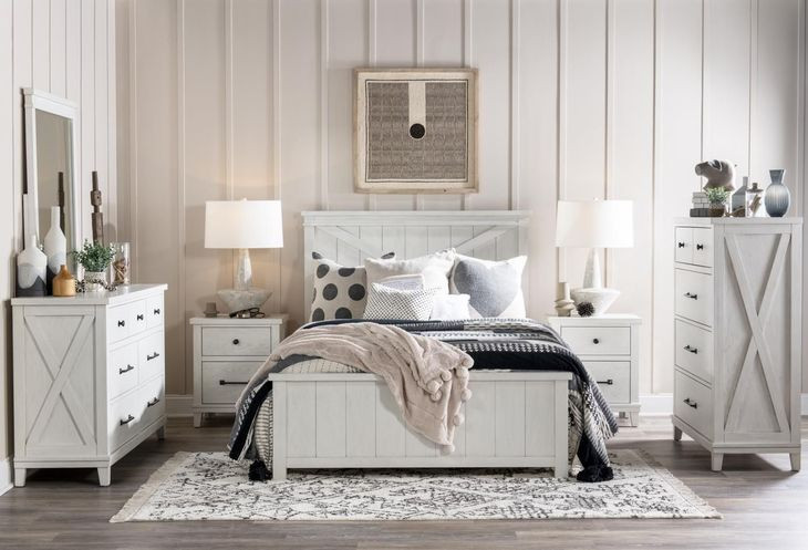 Flatiron Aged White Twin Over Twin Bunk Bed
