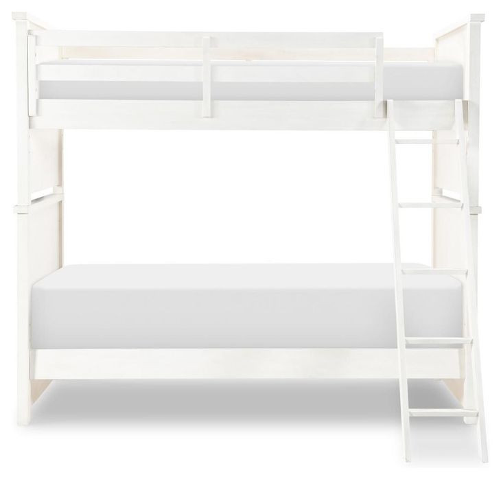 Flatiron Aged White Twin Over Twin Bunk Bed