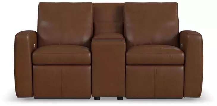 Aria Sedona Brown 75" Zero Gravity Power Reclining Loveseat with Console and USB Charging