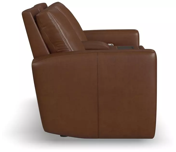 Aria Sedona Brown 75" Zero Gravity Power Reclining Loveseat with Console and USB Charging