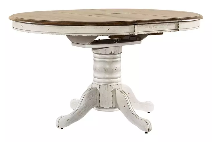 Carolina Crossing White and Antique Honey 5 Piece Extendable Dining Set