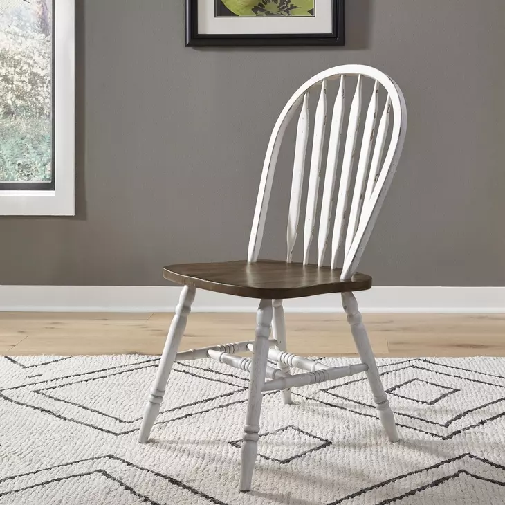 Carolina Crossing White and Antique Honey 5 Piece Extendable Dining Set