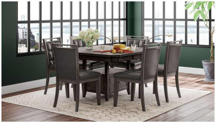 Manchester Grey Adjustable Extendable Rectangular Dining Table