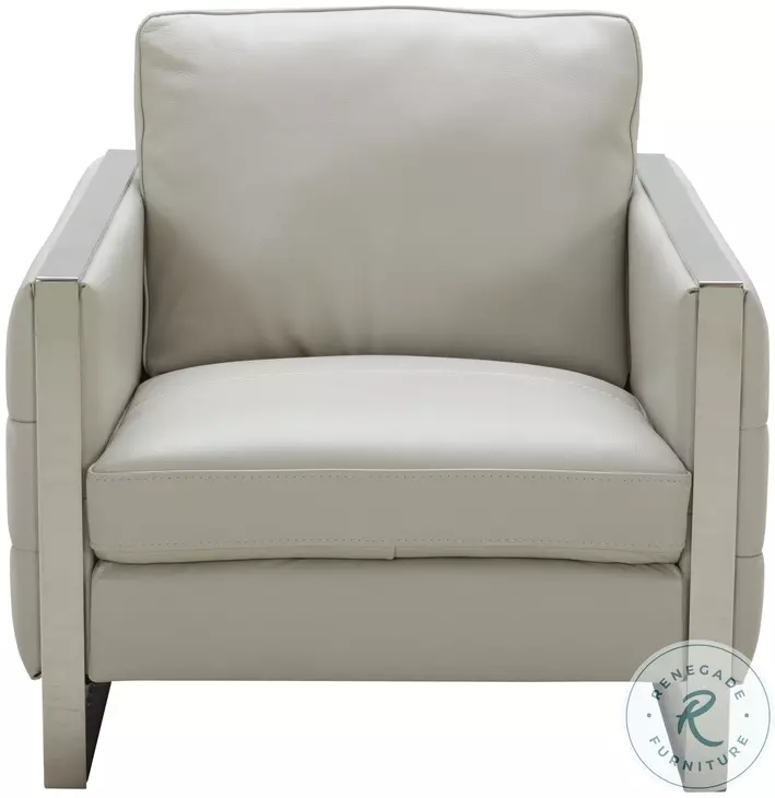 Constantin Light Grey Leather Chair