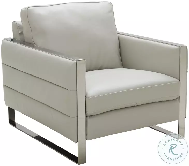 Constantin Light Grey Leather Chair