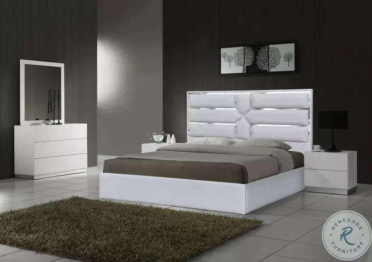 Da Vinci Silver Grey King Upholstered Platform Bed