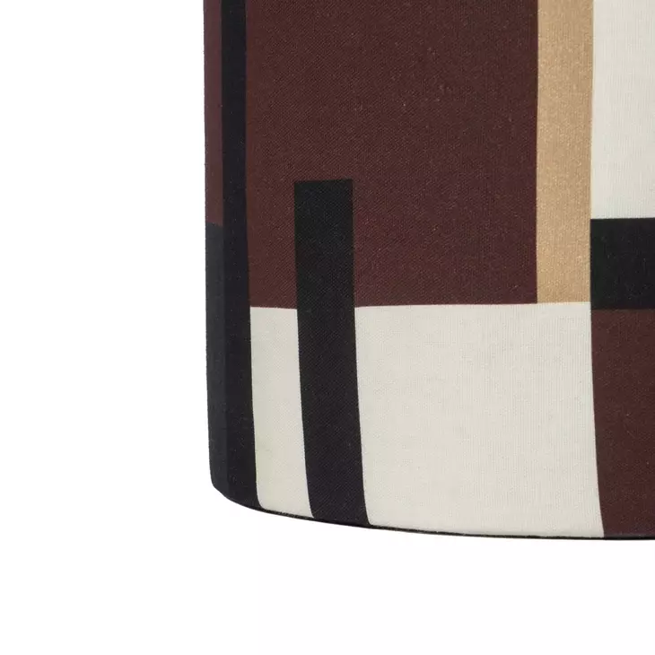 Lucy Mud Brown Upholstered Accent Stool