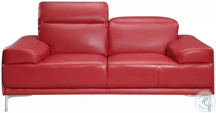 Nicolo Red 72" Loveseat