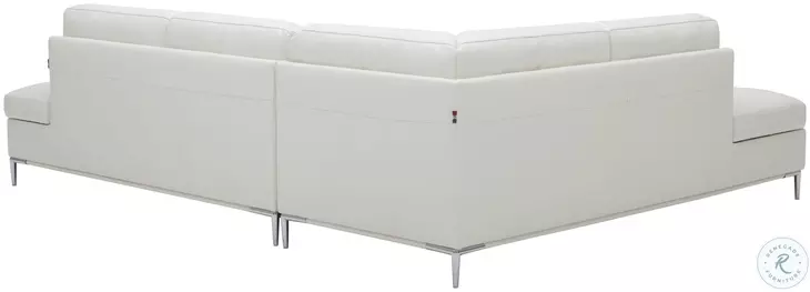 Leonardo White Chaise LAF Sectional
