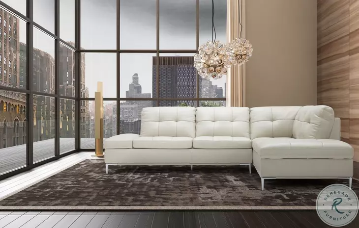 Leonardo Silver Grey Chaise RAF Sectional