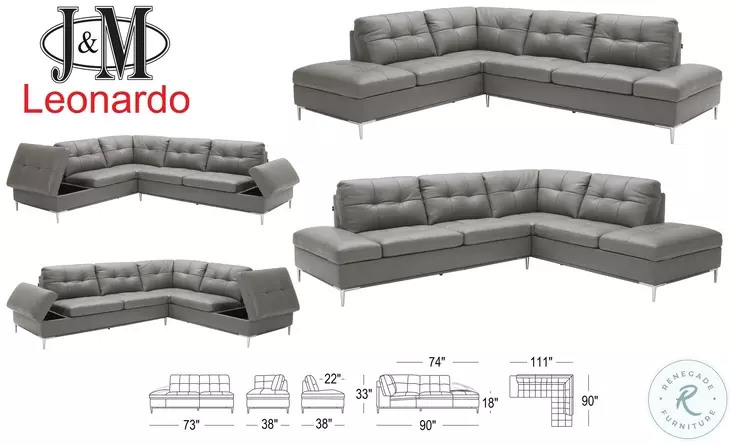 Leonardo Grey Sectional