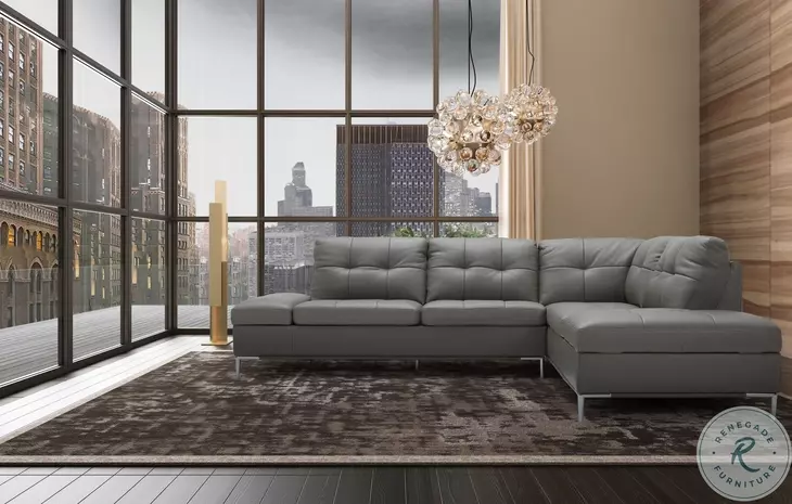 Leonardo Grey Chaise RAF Sectional
