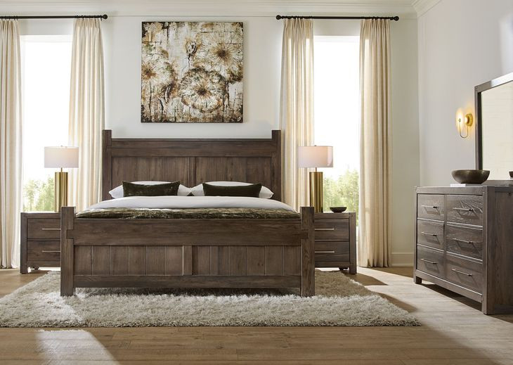 Joinery Espresso Oak Poster Bedroom Set
