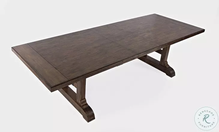 Bakersfield Wire Brush Brown Extendable Dining Table