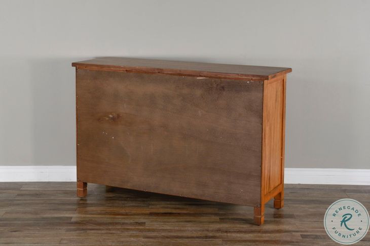 Willow Nest Natural Slate Beige Wood 3 Door Buffet