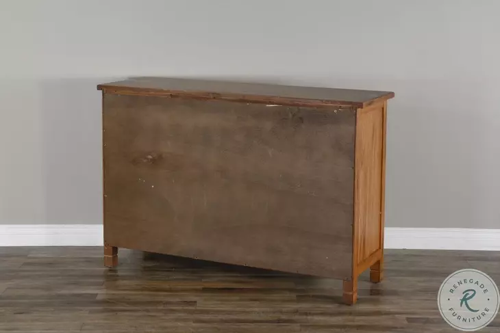 Willow Nest Natural Slate Beige Wood 3 Door Buffet