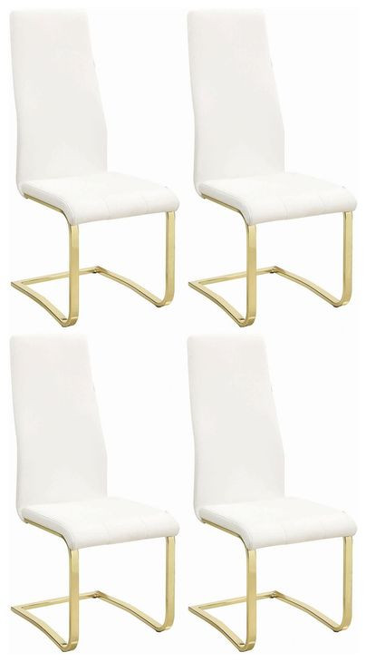 Chantar White 43" Dining Chair Set Of 4