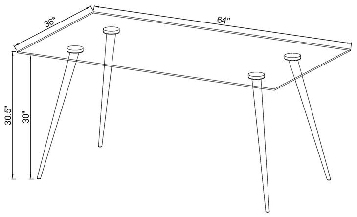 Gilman Chrome Dining Table