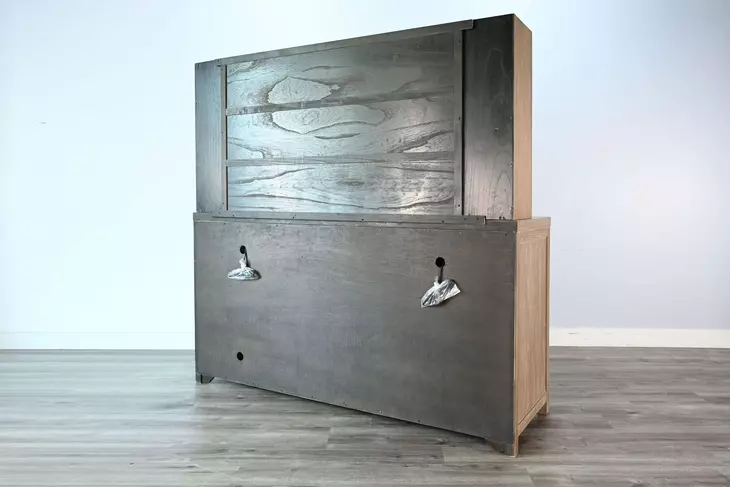 Walton Wheat Wall Bar with Hutch and USB Charging