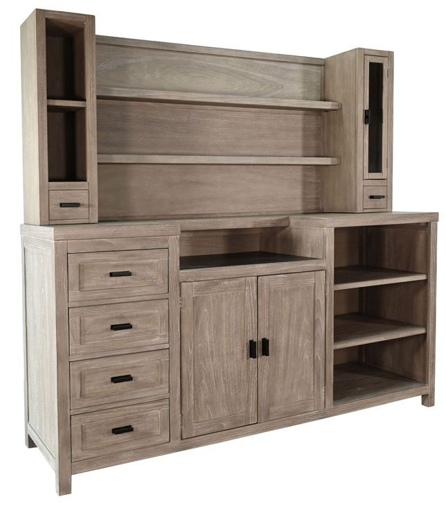 Walton Wheat Wall Bar with Hutch and USB Charging