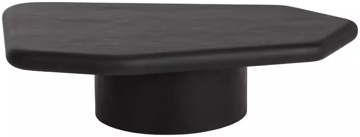 Della Black Free Form Large Concrete Top Outdoor Cocktail Table