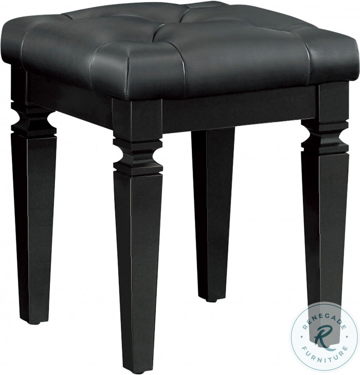 Allura Black Vanity Stool from Homelegance | Coleman Furniture