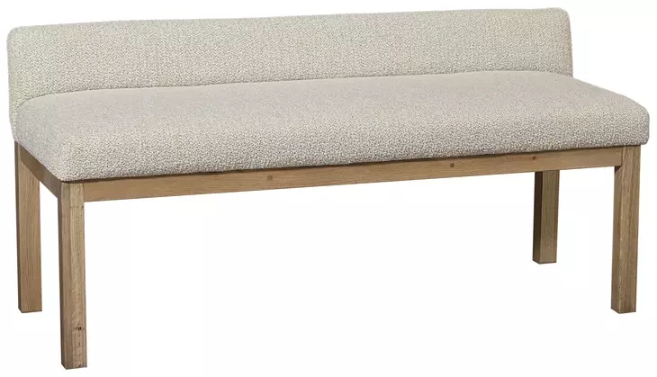 Joinery Natural Oak and Labradoodle Performance Fabric Upholstered Bed Bench