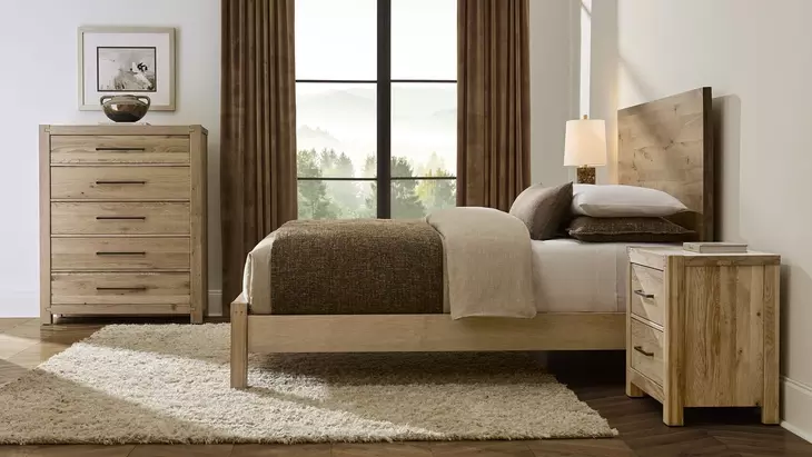 Joinery Natural Oak King Plank Panel Bed