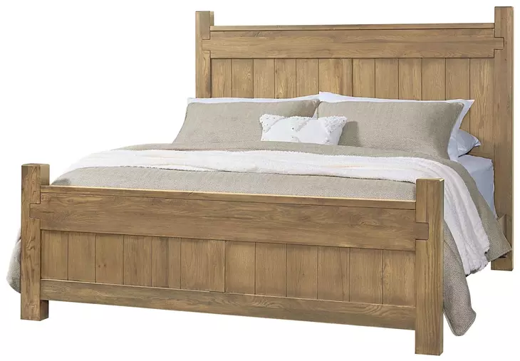 Joinery Natural Oak Queen Poster Bed