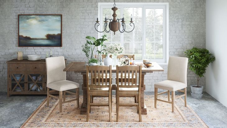 Carlyle Crossing Medium Brown 78" Extendable Rectangular Counter Height Dining Table