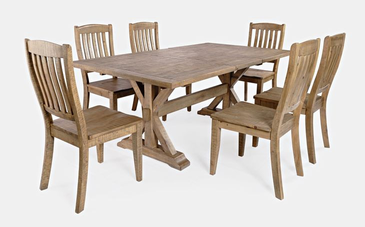 Carlyle Crossing Medium Brown 7 Piece Dining Set