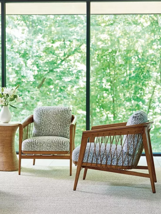 Palm Desert Davita Gray Upholstered Accent Chair