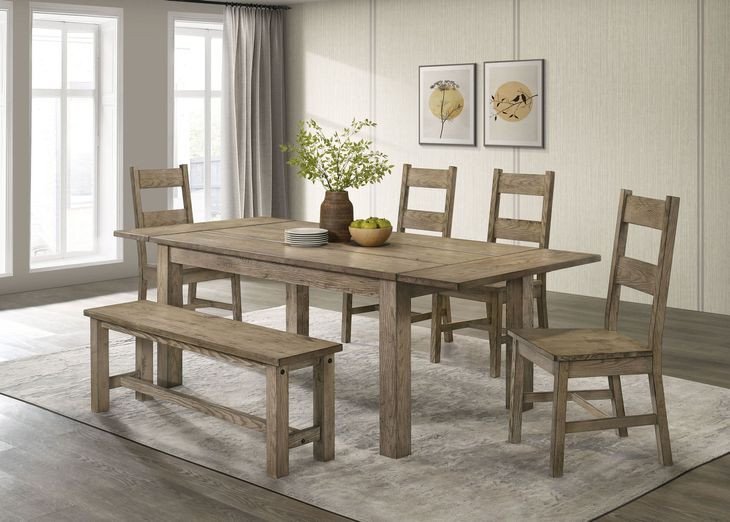 Cardova Vineyard Oak Extendable Rectangular Dining Room Set