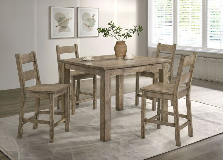 Cardova Vineyard Oak Square Counter Height Dining Room Set