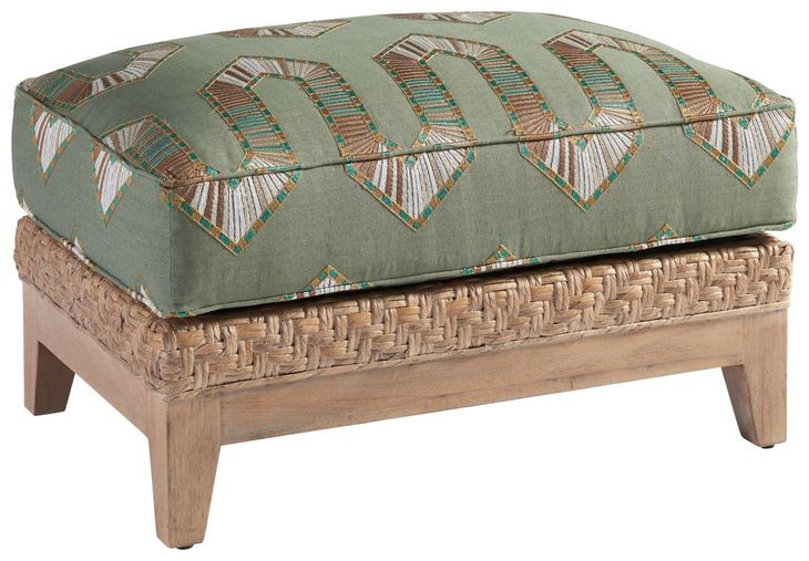 Los Altos Danville Green Upholstered Rectangular Ottoman