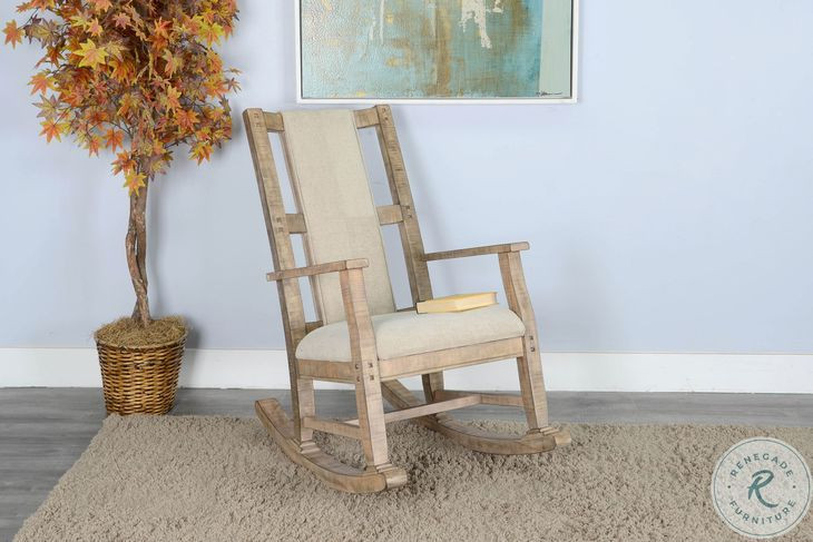 Cozy Luxe Beach Pebble Rocking Chair